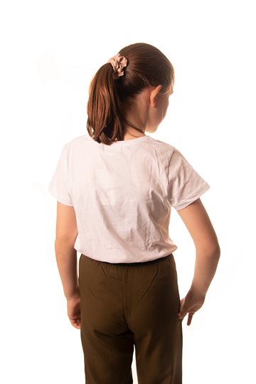 D-xel Aliz T-shirt - Hvid m. Olivengrøn og Lysegrøn